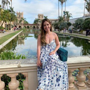 White & Blue Maxi Dress 💙